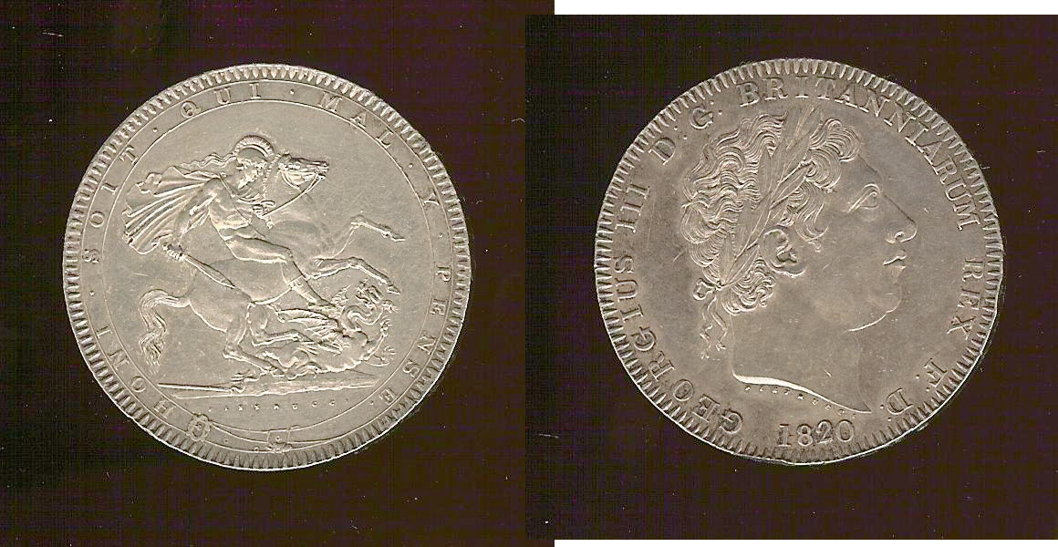 ROYAUME-UNI couronne Georges III 1820 SUP